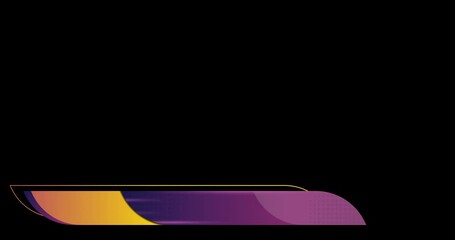 Wall Mural - Lower third banner animation. Broadcast news lower third banner template design. Video headline title. Transparent background with alpha channel