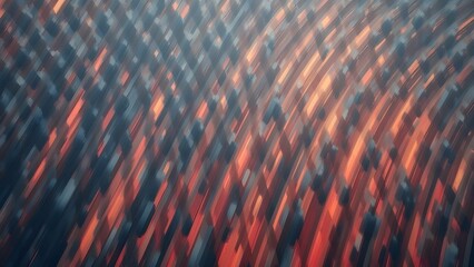 Fototapete - An abstract background with diagonal lines, glowing orange light, and a dark texture.