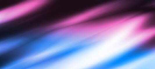 Fototapete - Dark blue digital abstract background with ultraviolet neon glow, blurry light lines, waves