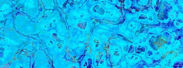 Aufkleber - An EyeCatching Abstract Blue Fluid Background Featuring Organic Patterns and Textures