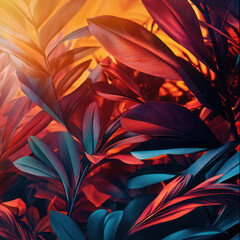 Wall Mural - palm trees background