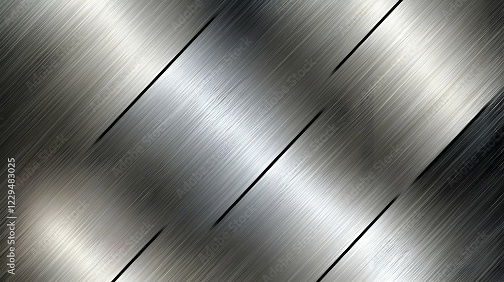 Brushed Metal Texture Background with Diagonal Black Lines Creates a ...