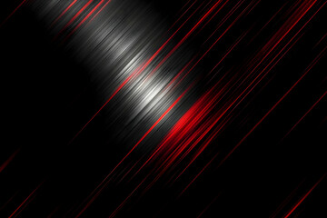 Wall Mural - abstract red and silver streaks converge dynamically on a dark background