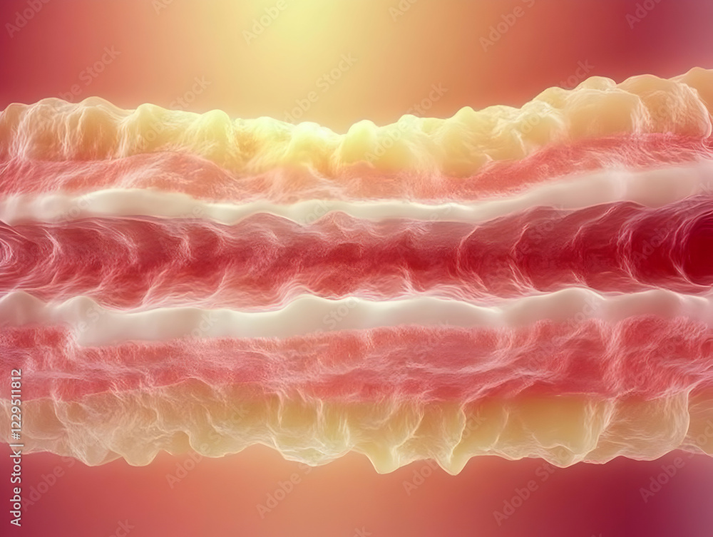 Microscopic View of Layered Organic Tissue Shows Complex Intertwined ...