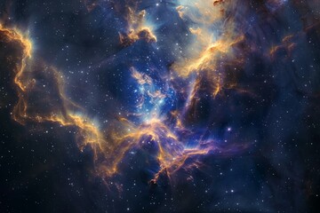 Wall Mural - nebula, beautiful colors, and star clusters creating an amazing deep space scene
