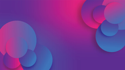 Wall Mural - abstract background with pink and purple modern circular graphic design