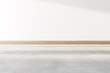 © Marut - minimalistic interior space featuring clean, empty wall with wooden baseboard. floor has subtle texture, creating serene atmosphere perfect for various design applications