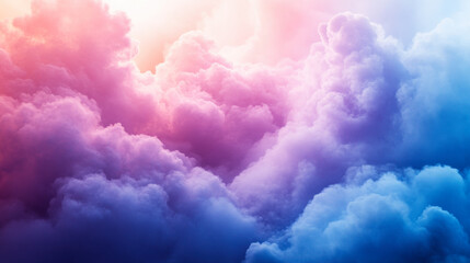 Wall Mural - colorful clouds illuminated by sunlight create a dreamy sky in pastel shades during late afternoon
