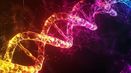 Wall Mural - amazing double helix structure. science concept. 3d illustration.