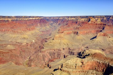 Wall Mural - Gorge of the Grand Canyon, view from Rim Trail, between Mather Point and Yavapai Point, eroded rock landscape, South Rim, Grand Canyon National Park, Arizona, USA, North America