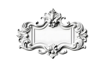 Wall Mural - Frame mock up decorated with stucco in Renaissance and Baroque. Ornate Rococo Frame