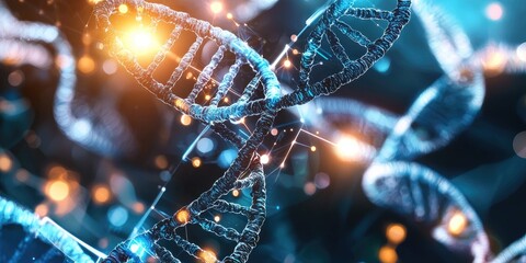 Wall Mural - lab equipment, including dna sequencer and genetic samples, showcasing advanced genetic study techni
