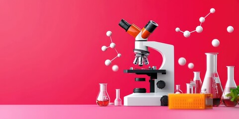 Wall Mural - innovative laboratory scene nanotechnology applications microscopy featuring a close-up of a microsc