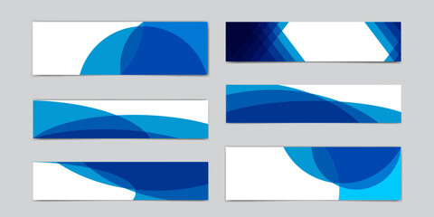 Wall Mural - divider header for app, banners or posters. set of template dividers shapes for website. curve lines