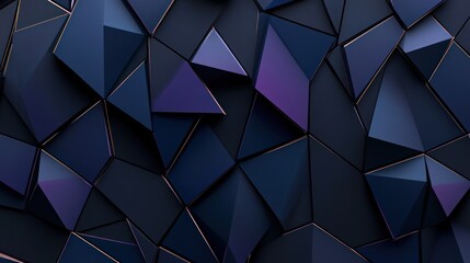 Abstract dark blue geometric pattern with gold lines.