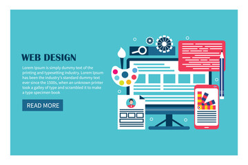Web design landing page concept