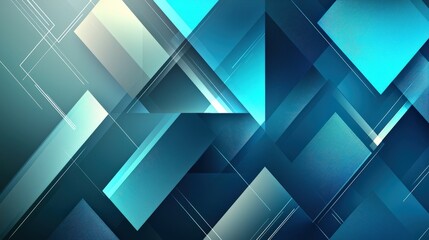 Wall Mural - Vibrant Abstract Geometric Shapes in Digital Patterned Design