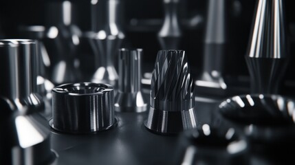 Sticker - Close-up of Shiny Metal Cutting Tools