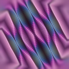 Aufkleber - Illustration where bright colors and dynamic geometries intertwine to create background of wavy patterns. 3d rendering