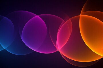 Poster - Vibrant swirling patterns of color create an abstract background design with shapes intertwining in a mesmerizing display