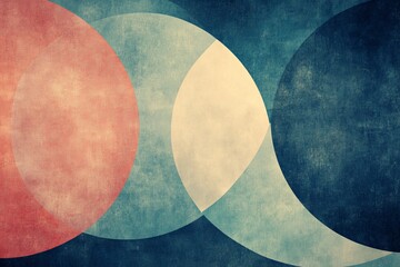 Poster - Colorful abstract shapes intertwine on a textured background in a creative design