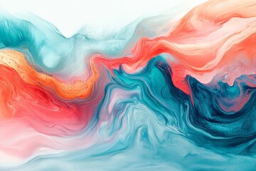 Leinwandbilder - Abstract swirl of vibrant colors showcasing shades of red, blue, and orange in a fluid motion pattern that captivates the eye