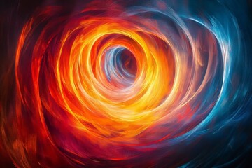 Aufkleber - Swirling colors create a vibrant vortex resembling a cosmic whirlpool of energy and light