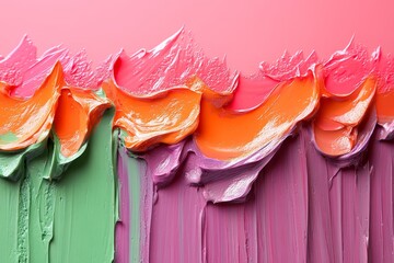 Aufkleber - Colorful abstract paint splashes blend seamlessly, creating a vibrant texture and contrast