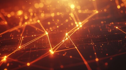 Fototapete - An abstract background featuring a financial graph with diagonal lines and glowing data points, emphasizing the concept of investment growth and opportunity