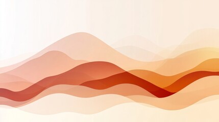 Fototapete - An elegant area chart with smooth curves in gradient colors representing revenue growth over time, set against a light background for a polished appearance