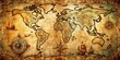 © ChannelPIC - An antique fantasy world map, aged paper texture hinting at forgotten realms and RPG adventures. Embark on your quest!