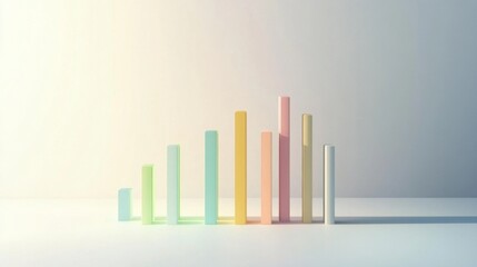 Poster - A horizontal bar chart in warm pastel tones, arranged neatly on a white background with soft shadows creating a light, organized feel