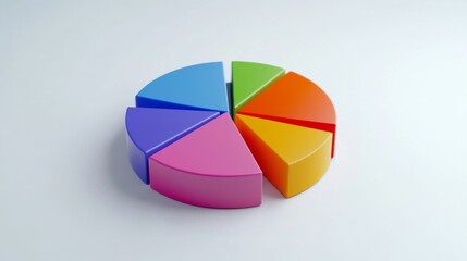 Poster - A simple, clear pie chart illustrating household financial planning, with different categories for savings, bills, and leisure, presented on a clean white surface.