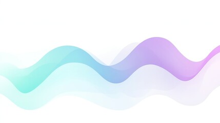 Poster - A stacked area graph with soft gradient colors in blue, purple, and green tones, creating a smooth, layered effect against a white background