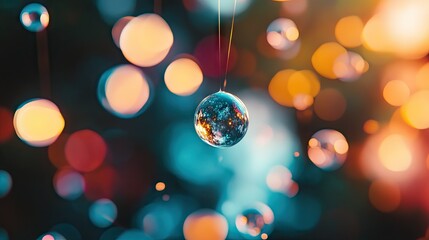 Wall Mural - Floating multicolored spheres with soft reflections, creating a dreamy abstract effect.