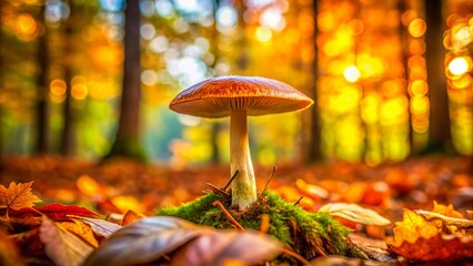 Wall Mural - Autumn Forest Mushroom - Candid Close-Up Photography