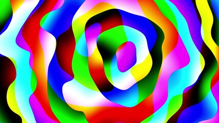 Aufkleber - Abstract Colorful Shapes. Loop psychedelic abstract background