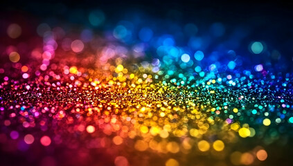rainbow glitter background, shiny and sparkling with bright lights