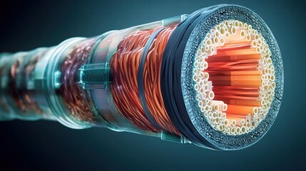 Canvas Print - Cross-Section of a Multi-Conductor Cable