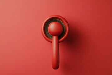 Aufkleber - Futuristic Racing Gear Design Red Lollipop as Sleek VR Control Device, Robust Plastic Interface - Enhancing Interactive Tech in Gaming and Simulated Racing Experiences
