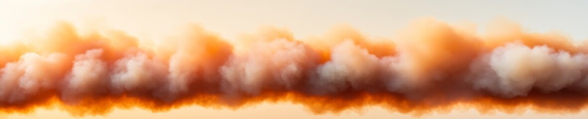 Leinwandbilder - Modern Atmospheric Visualization Dynamic Smoke Cloud Textures in Fire Orange Hues - Environmental News Graphics and Climate Impact Awareness for Educational Content