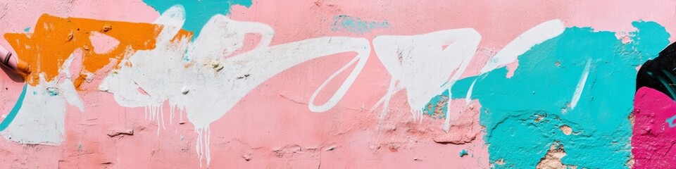 Fototapete - Vibrant Graffiti Street Art Abstract Urban Wall Patterns in Bold Hues - Creative Culture Promotion and Visual Urban Branding for Millennials