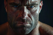 © Tetiana - Portrait of a Determined Bodybuilder muscular body Showcasing sports Strength and Focus, Generative AI