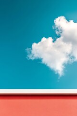 Poster - Contemporary Minimalist Design Vibrant Architecture Facade with Smooth Finish Against Cloudy Sky - Visual Content for Urban Branding and Modern Public Spaces