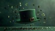 © Breezze - Avant-Garde St. Patricks Day Hyperrealistic Celtic Leprechaun Hat with Gold Buckle - Luxe Modern Decoration for Seasonal Events and Spring Marketing Campaigns