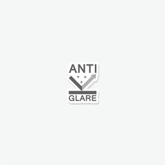 Canvas Print -  Anti glare icon sticker isolated on gray background