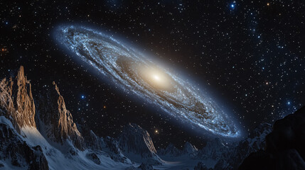 Wall Mural - the andromeda galaxy in outer space.