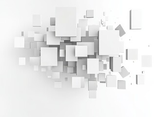 Wall Mural - exploration of geometric shapes through abstract 3d square designs.