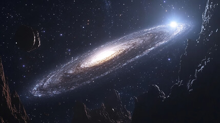 Wall Mural - the andromeda galaxy in outer space.