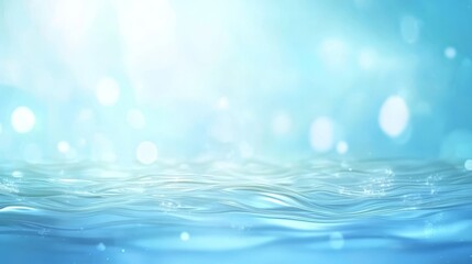 Wall Mural - refreshing deep blue water background with sparkling bubbles, ideal for relaxing and inspiring proje